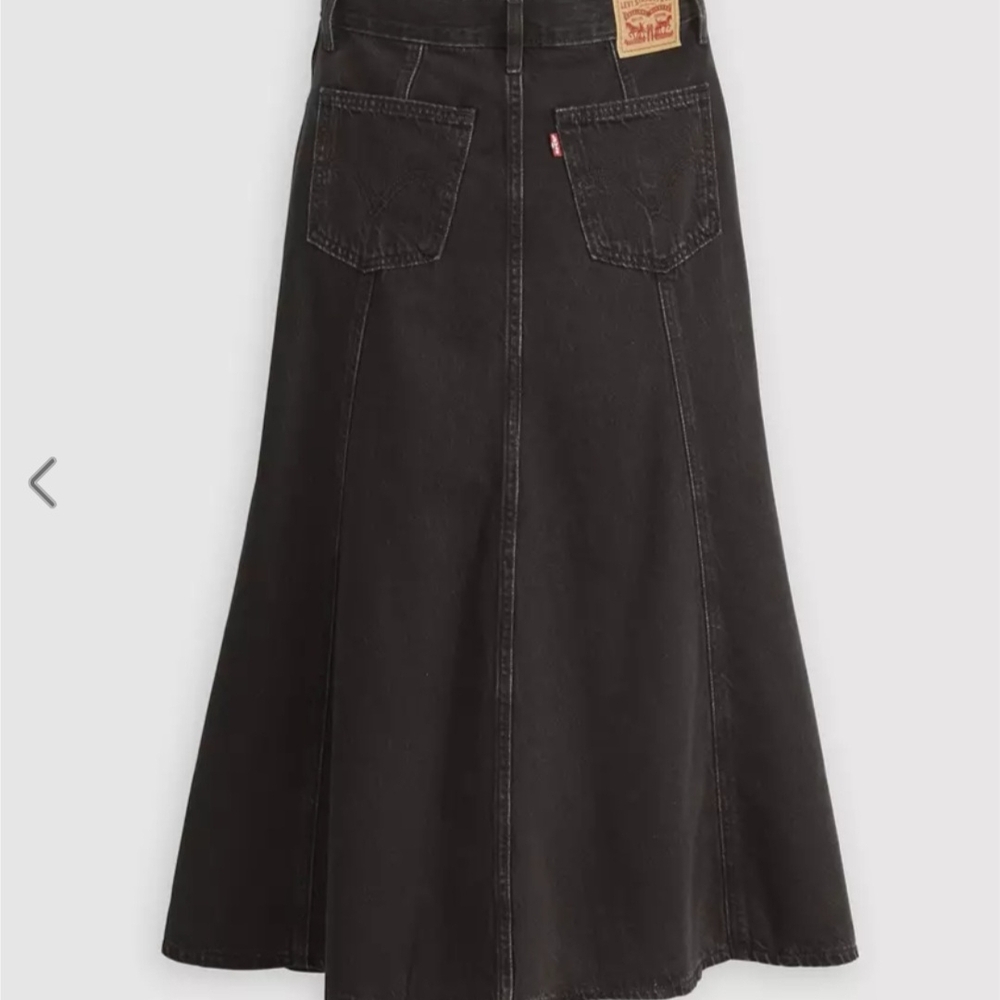 Levi's Charcoal A-Line Denim Skirt